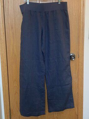 Grey, Linen, Allen Allen, pants with stretch waist. New with tags, Size XL